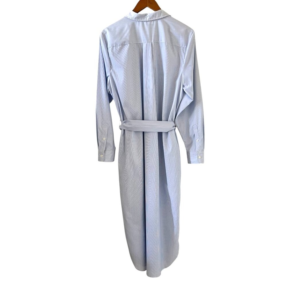 Ralph Lauren Black Label Striped Cotton Broadcloth Shirtdress Size 14 - Picture 9 of 16